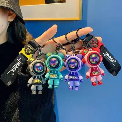 Cute Astronaut Cartoon Chain Keyring (1 pc)